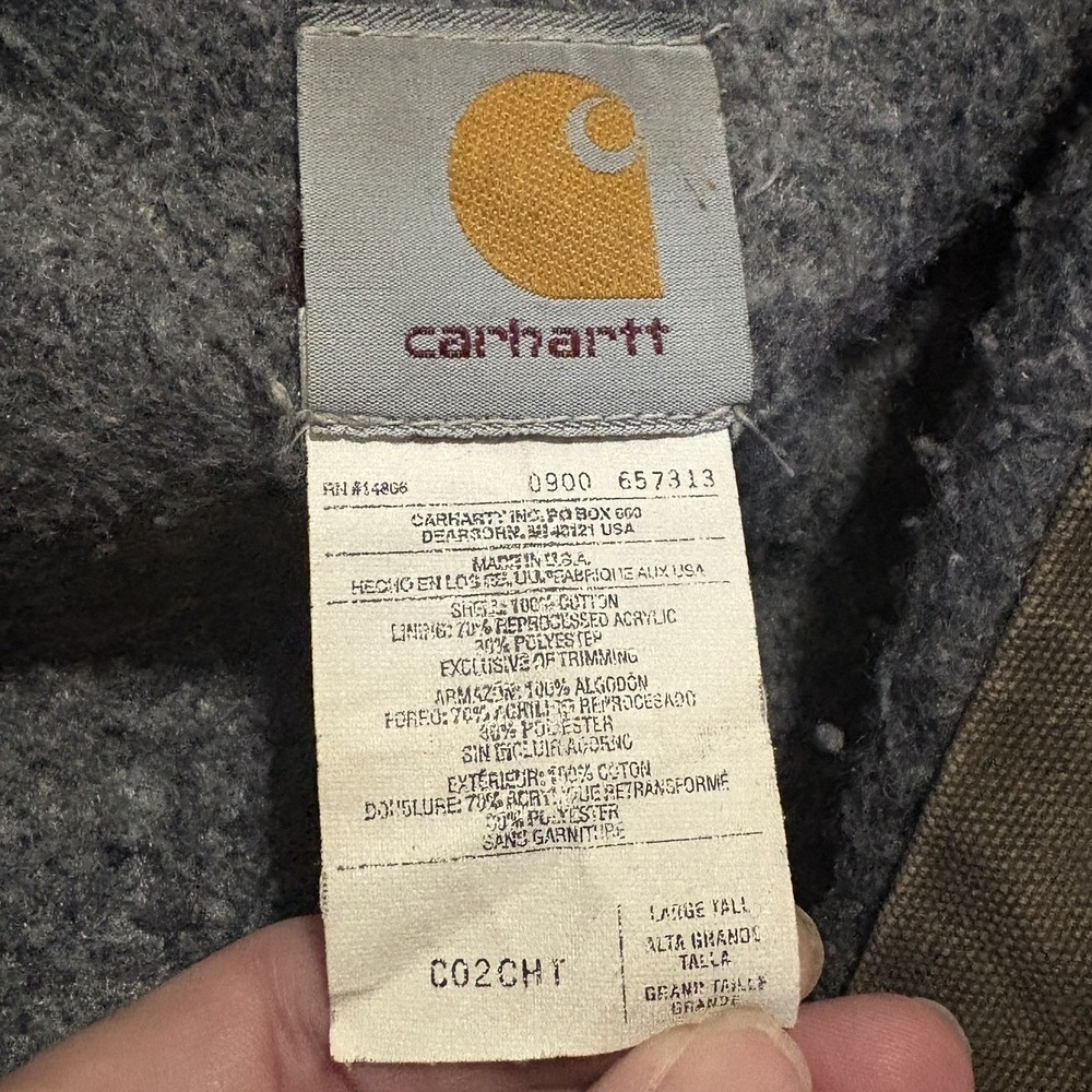 VTG Carhartt Chore Coat Jacket LT C02CHT Blanket Lined Canvas Workwear Brown - Picture 4 of 12